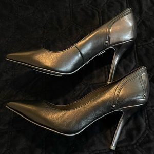 Diesel high heels, black, size 10.